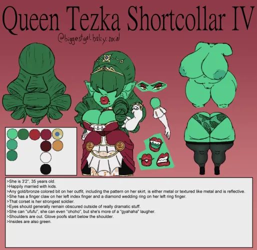 [OC] Recently finished this updated ref sheet for my OC.