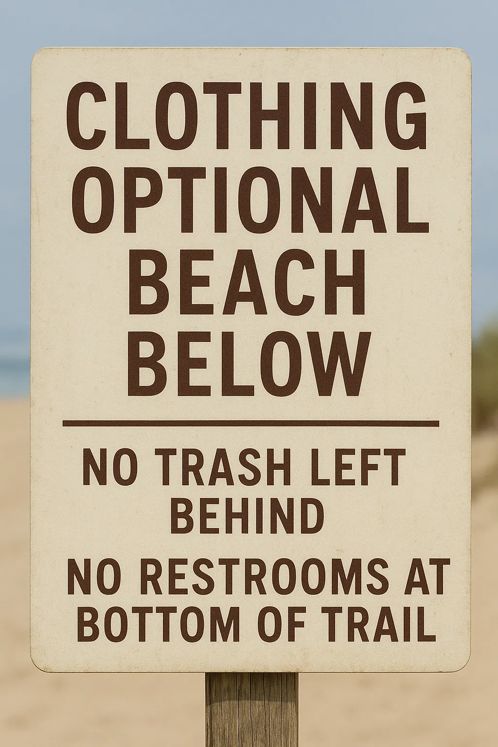 Sign needed near top of trail