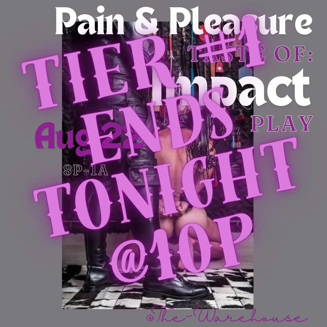 Tier #1 pricing ($30/person) ends tonight at 10p!! Tier #2 ($40/person) takes effect after that! Cash is always accepted at the door as well. Look forward to seeing you all tomorrow night!!