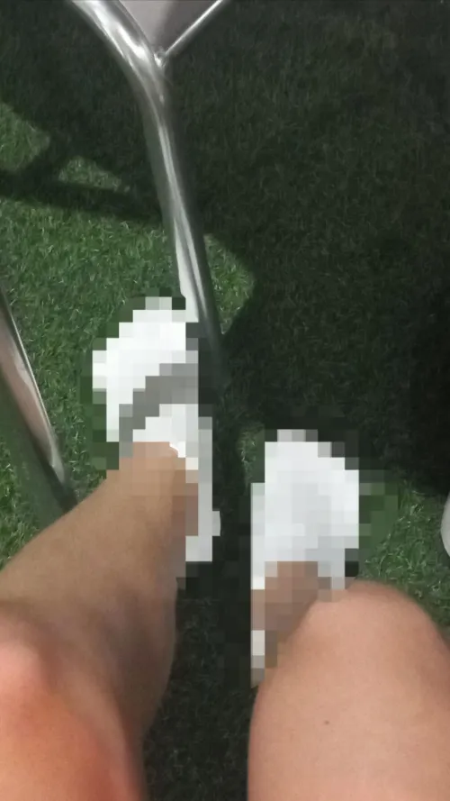 White socks after the gym... but only the best boys get the uncensored version