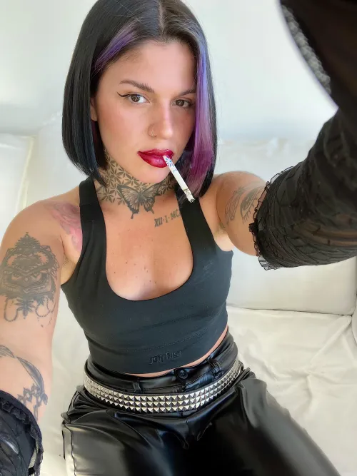 Would you put up with an alternative girl blowing smoke in your face?