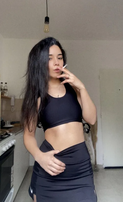 A delicious cigarette after the gym