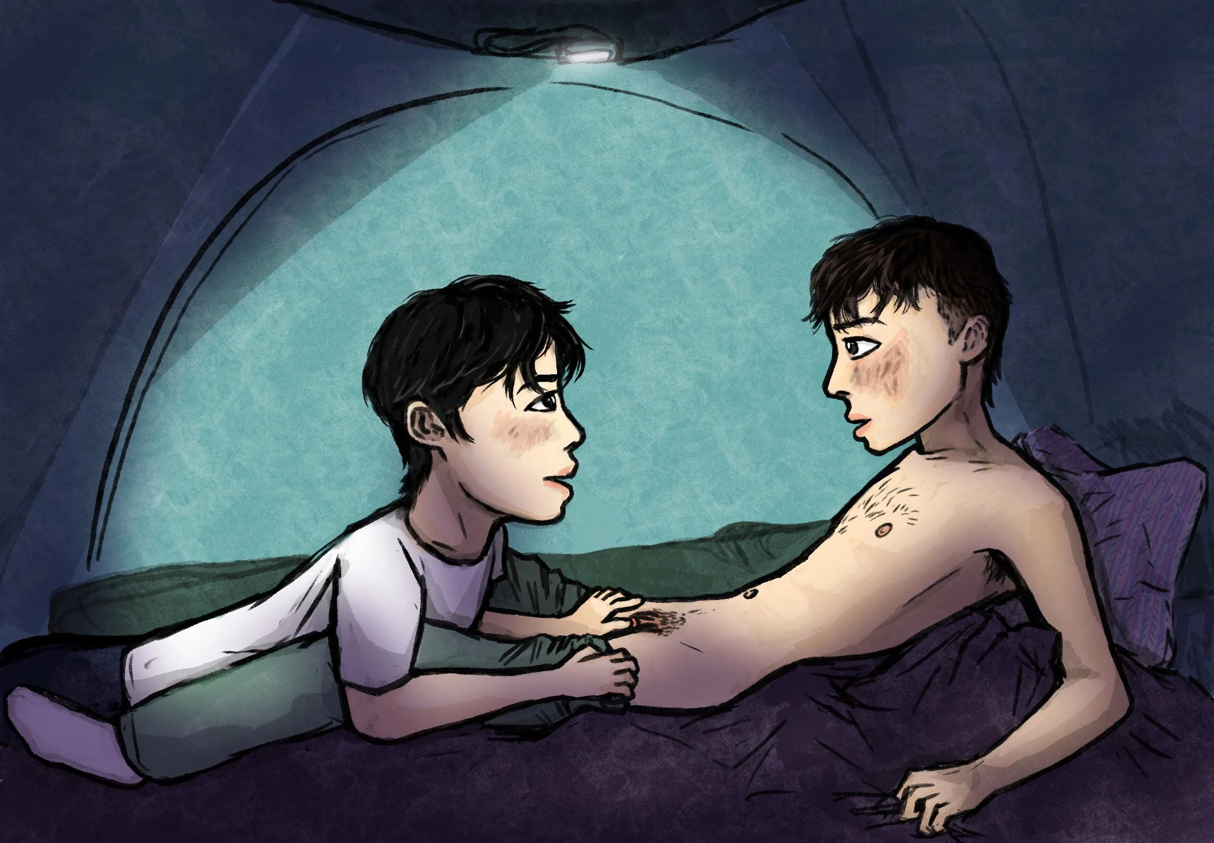 Camping with bro turns out to be a lot more fun then expected