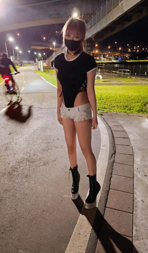 Cool night ‘training’… walking in pony boots where everyone can see