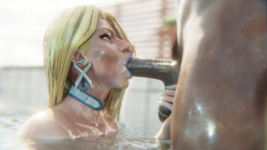 Emma sucking dick at the pool (Stephanie) [Marvel Rivals]