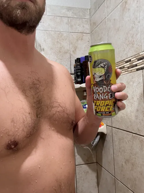 First ever shower beer.  New to beer drinking. Only took me 42 years to try it.