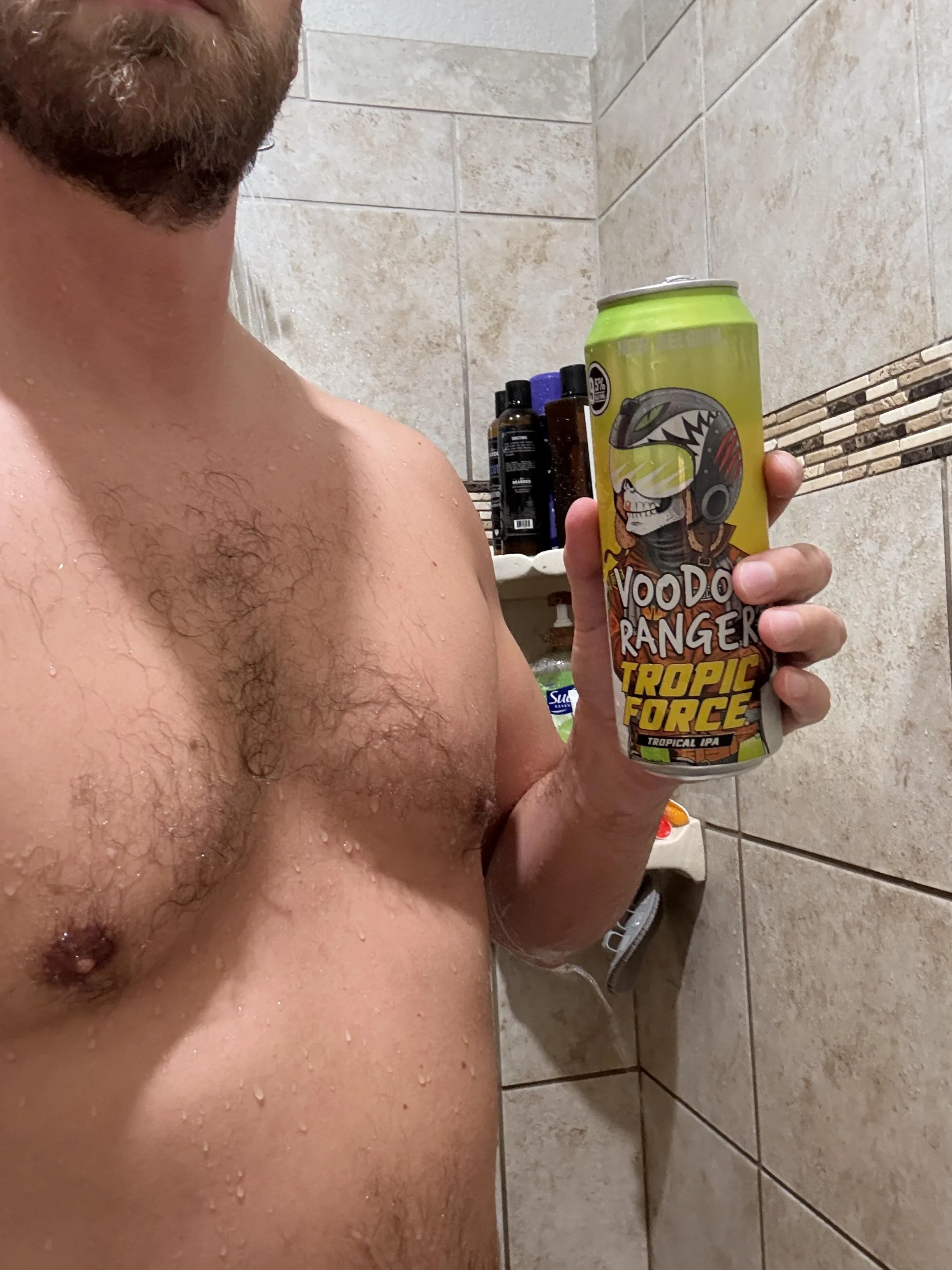 First ever shower beer.  New to beer drinking. Only took me 42 years to try it.