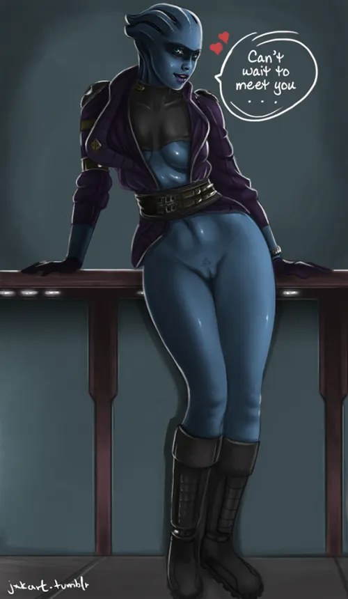 (li0nie) Peebee's long research on remnant tech left her horny