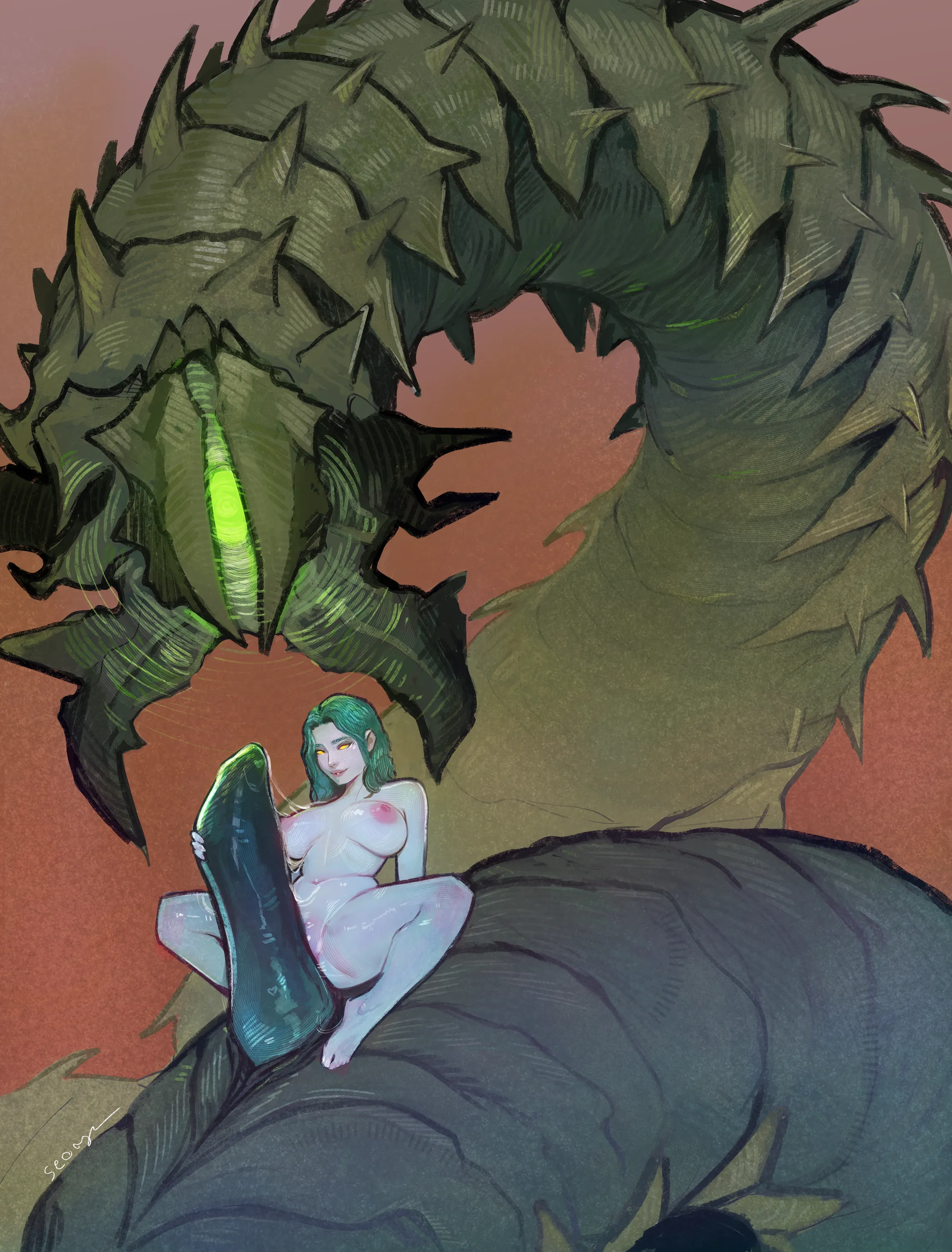 Taking on a Worm God (Searyn)