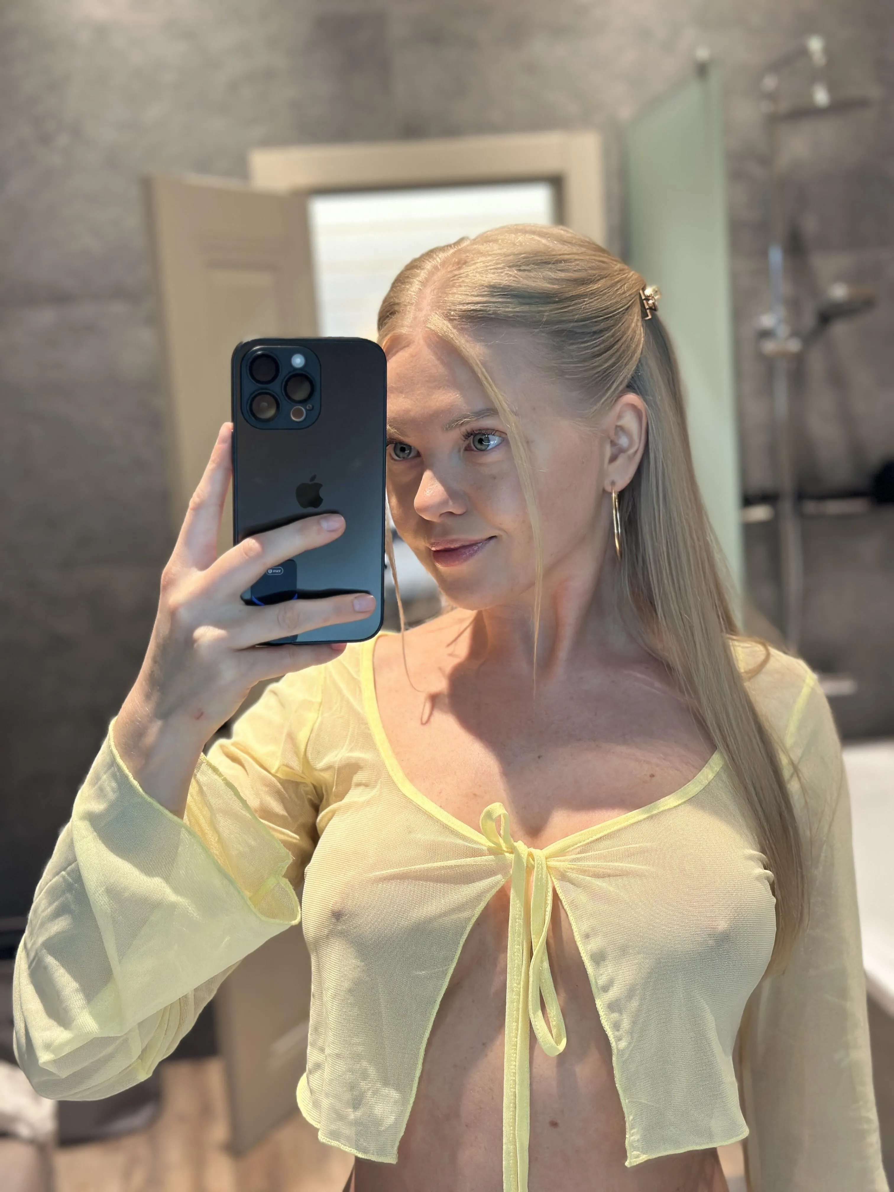 Whether at home or outside, I never wear a bra