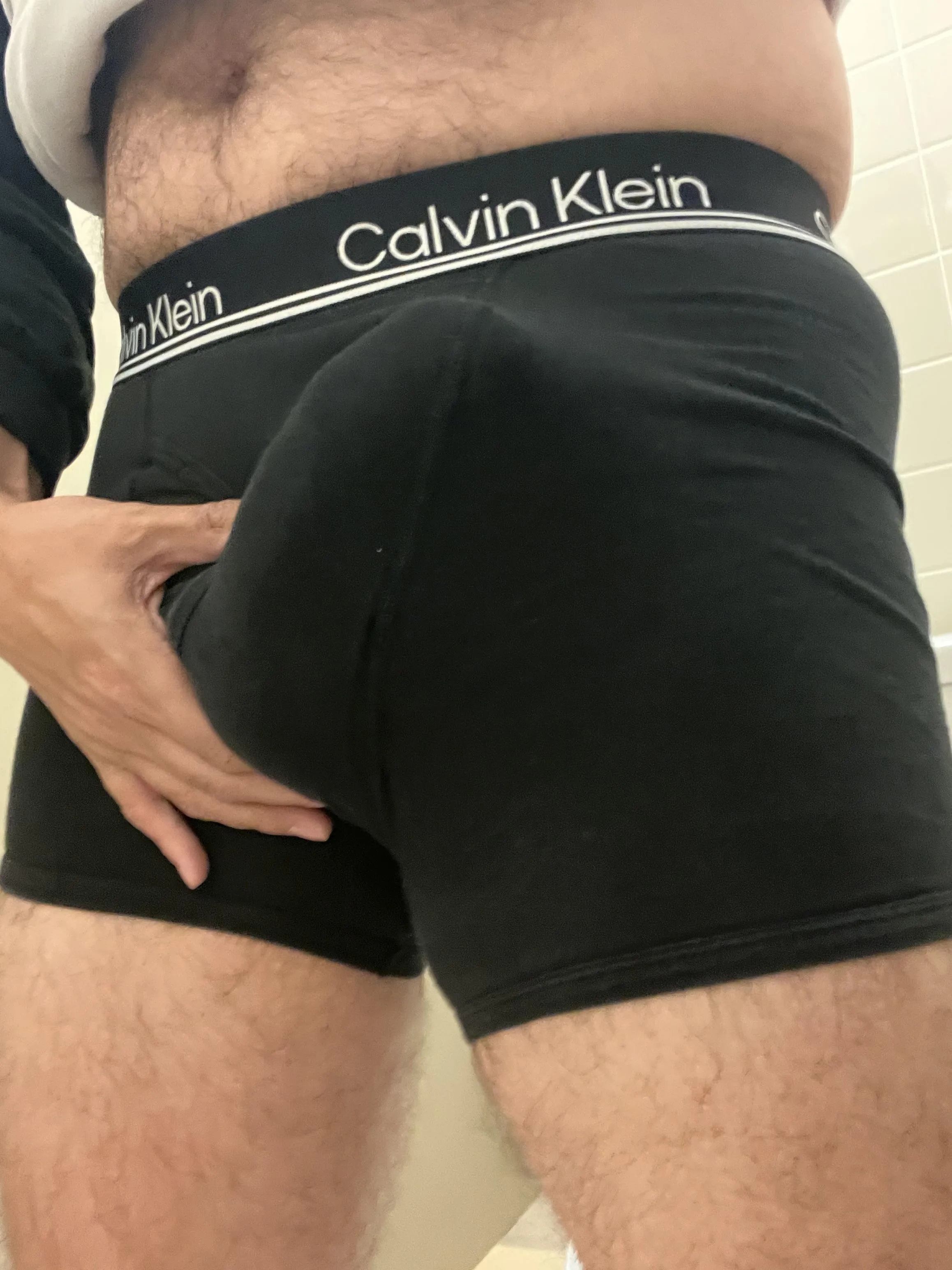 Walking around hard. DMs open for masc hung buds.