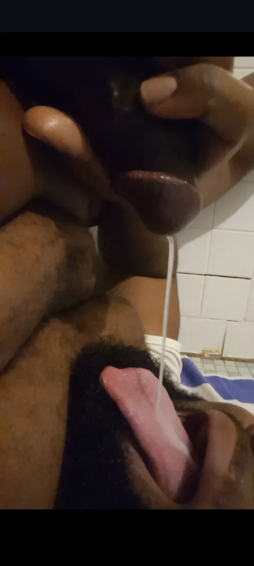Pure white cum