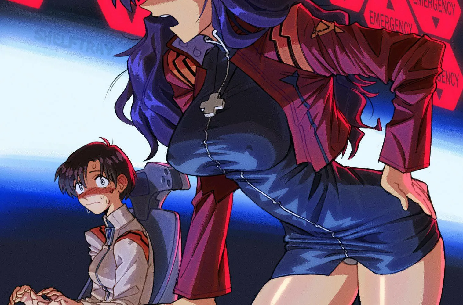 Distracted (shelftray on X) [Neon Genesis Evangelion]