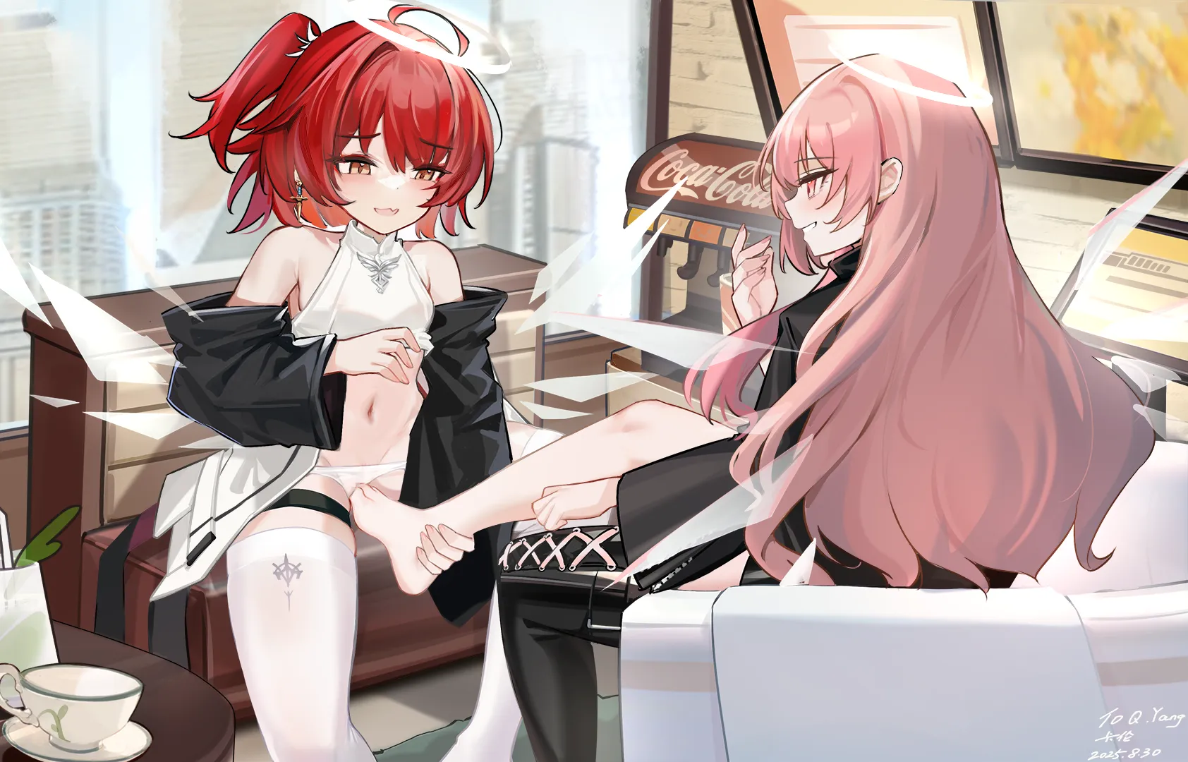 Lemuen playing with Exusiai