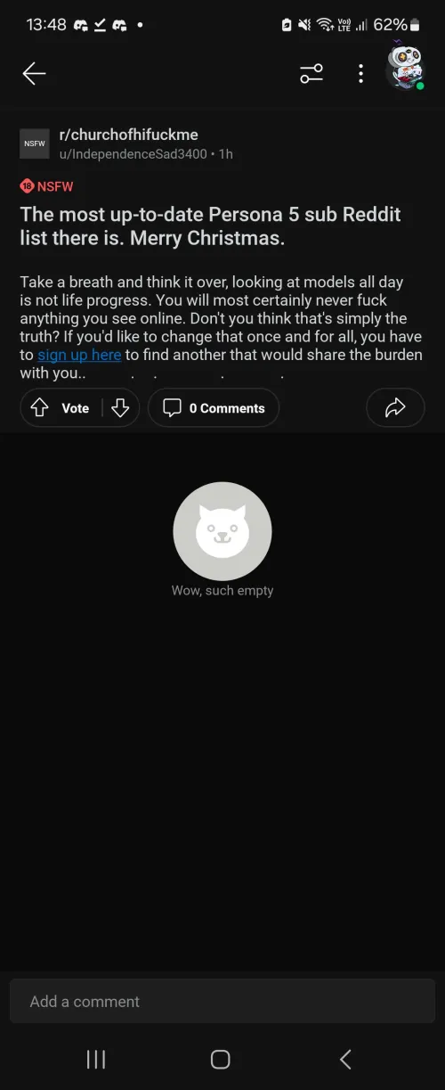 Please be on the lookout for this in other NSFW subreddits. It is a dating site 