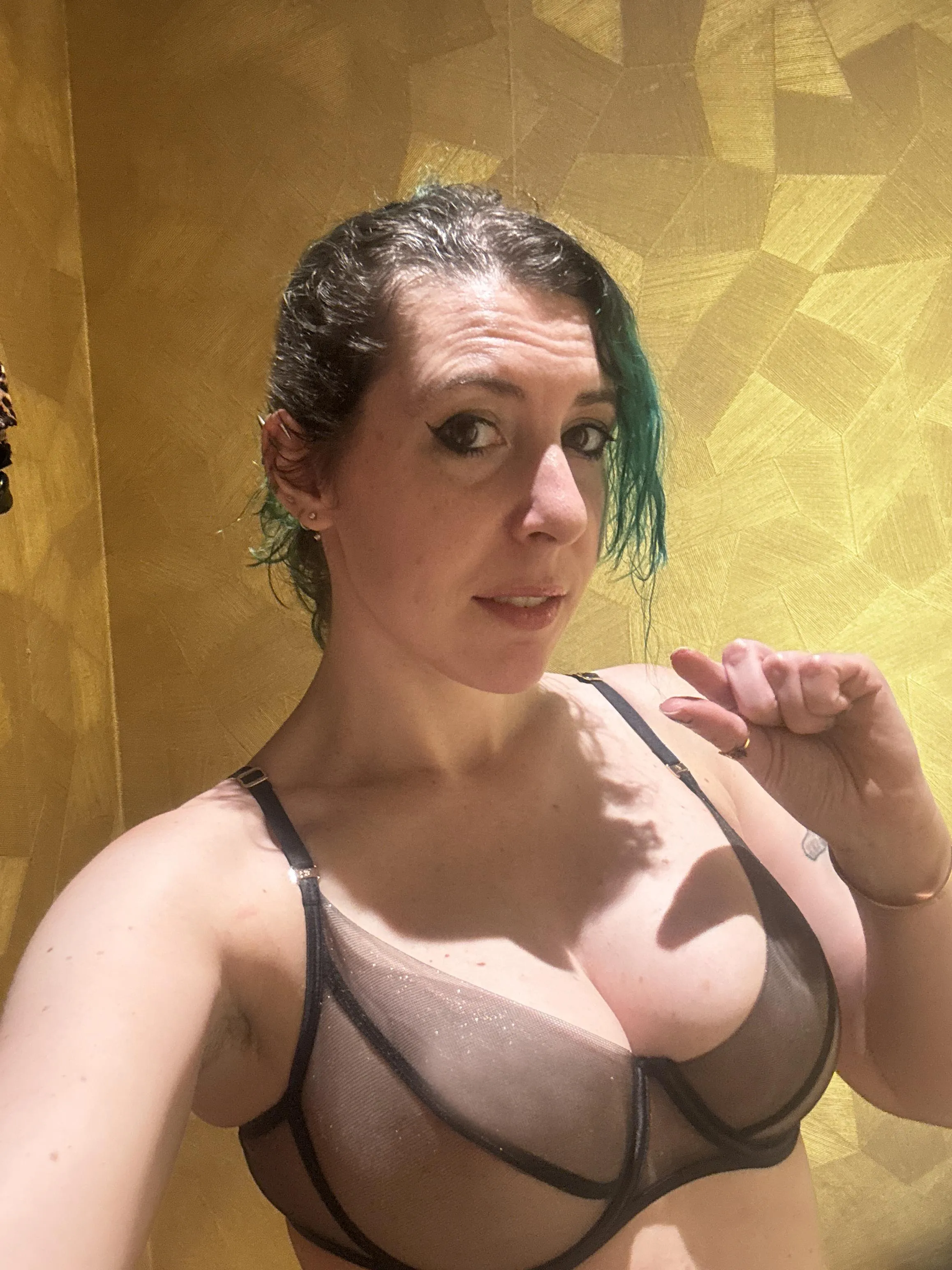 If you're tiny, you have to buy the lingerie I'm trying on here