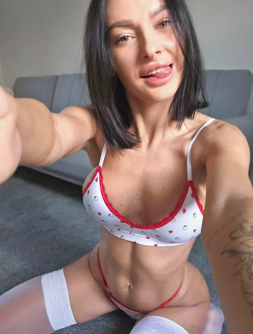 I'm playful in white lingerie tonight