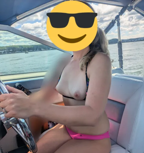 No better place to get the tits out than on a boat