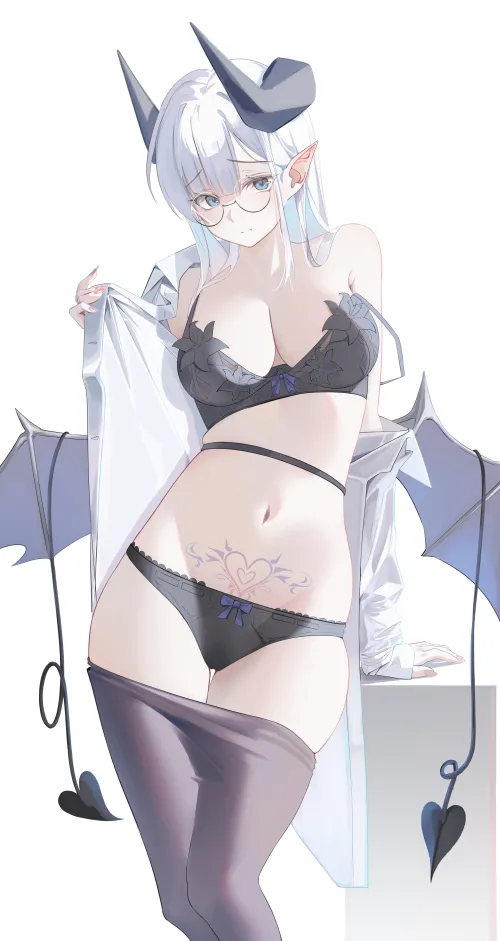 Succubus showing her body