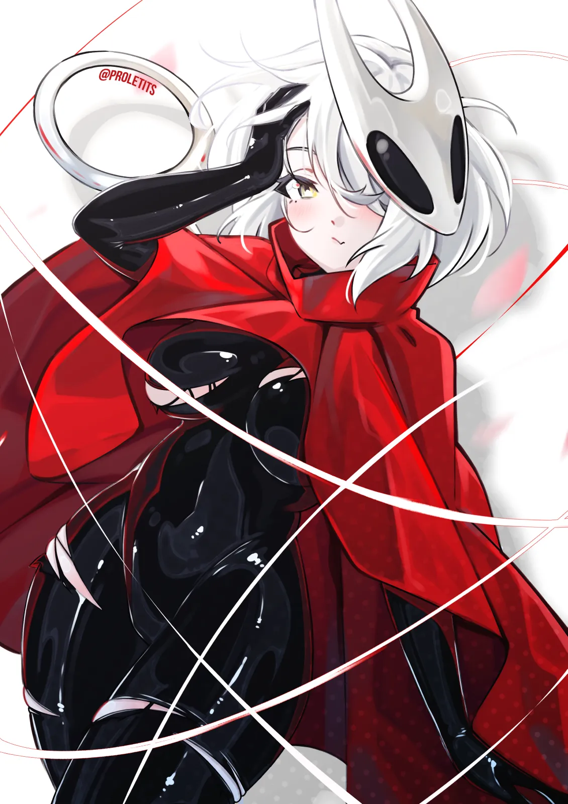 Hornet in latex bodysuit [Silksong]