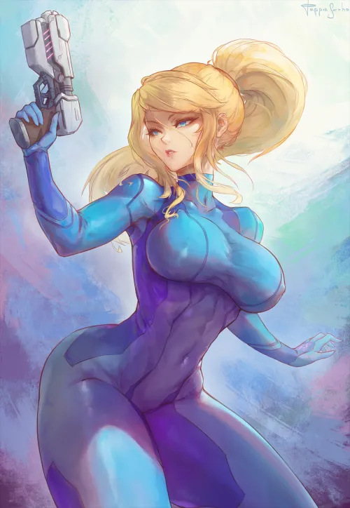 Sexy Samus Zero Suit artwork by (pappaserho)