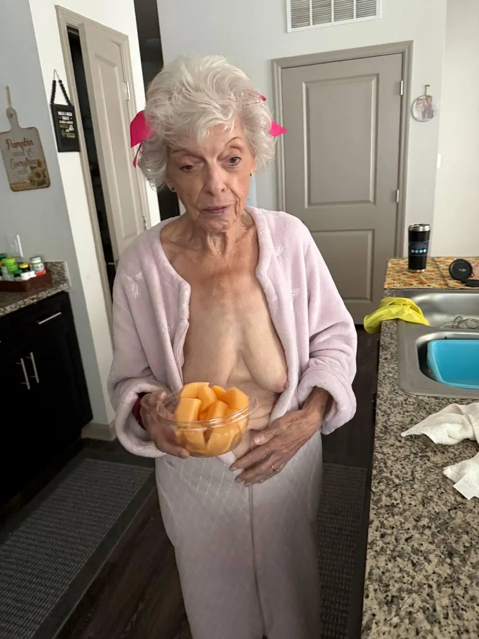 Tits molded by time, bouncing dirtier than ever at 85...