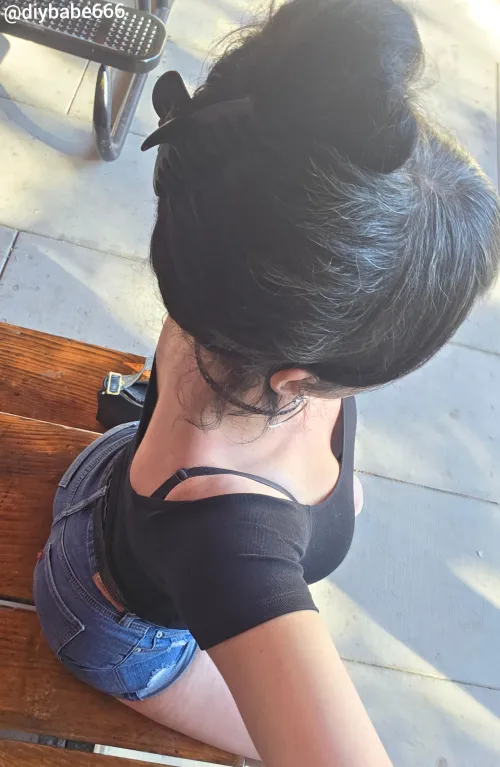 My trans butt from above in levis shorts