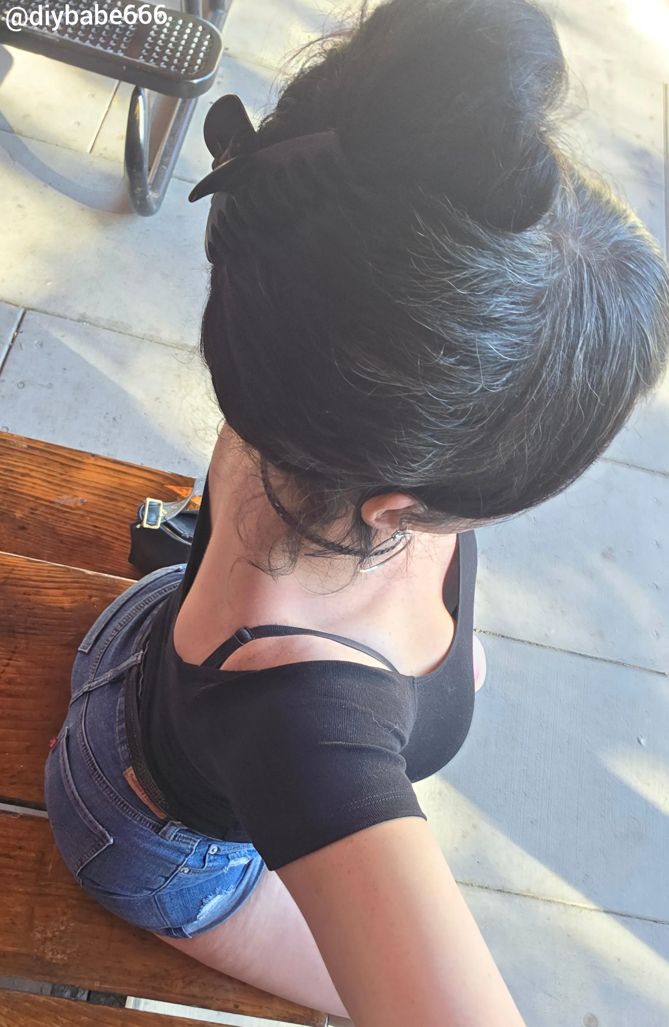 My trans butt from above in levis shorts