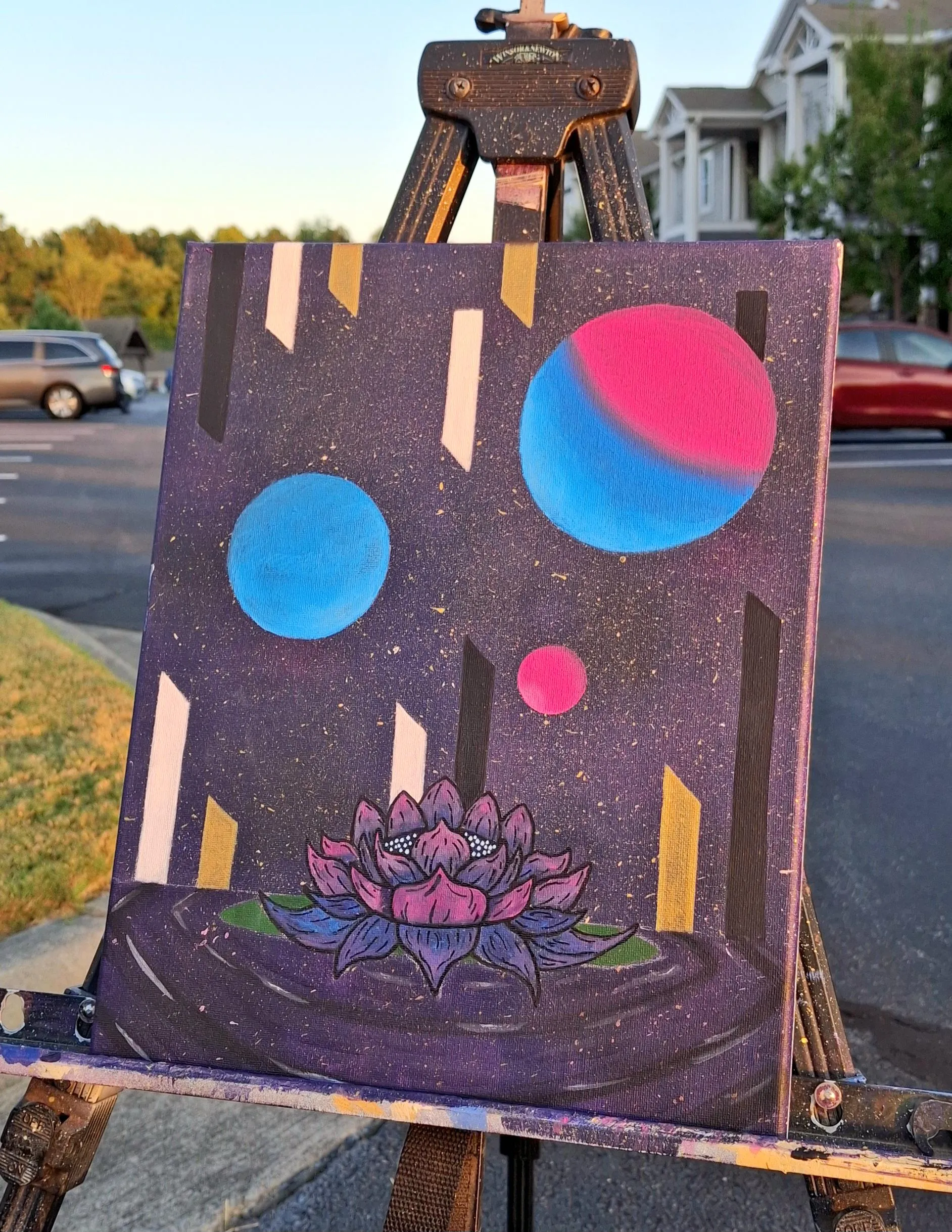 The Last Lotus - Acrylic on Canvas, 11x14, OC