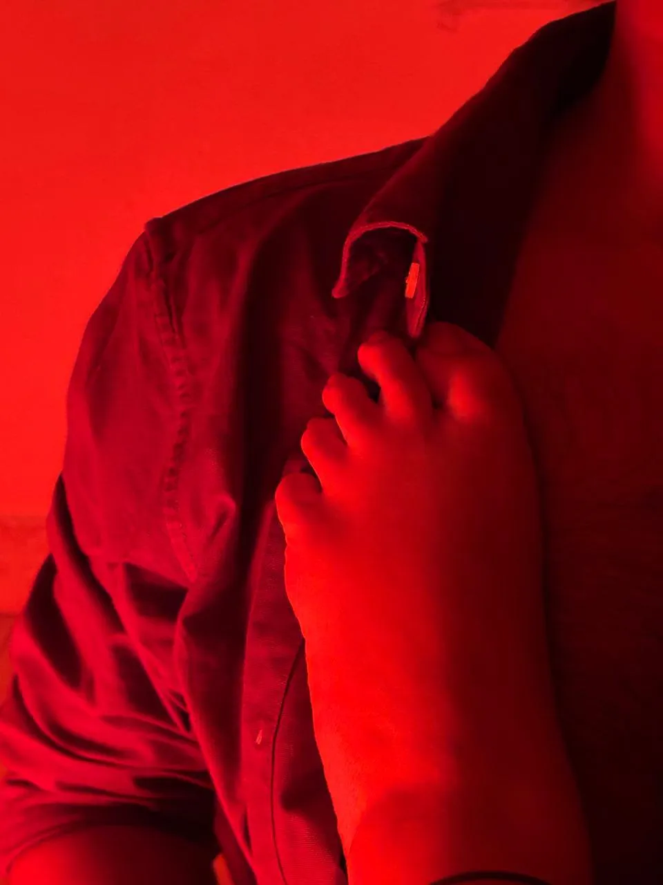 Foot on my Guy’s chest