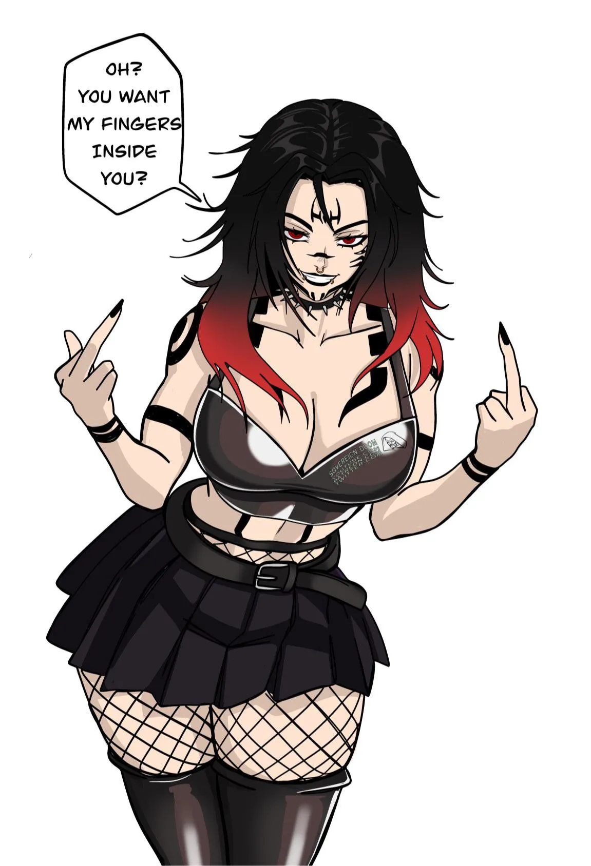 Goth Female Sukuna by Sovereign_doom (me)