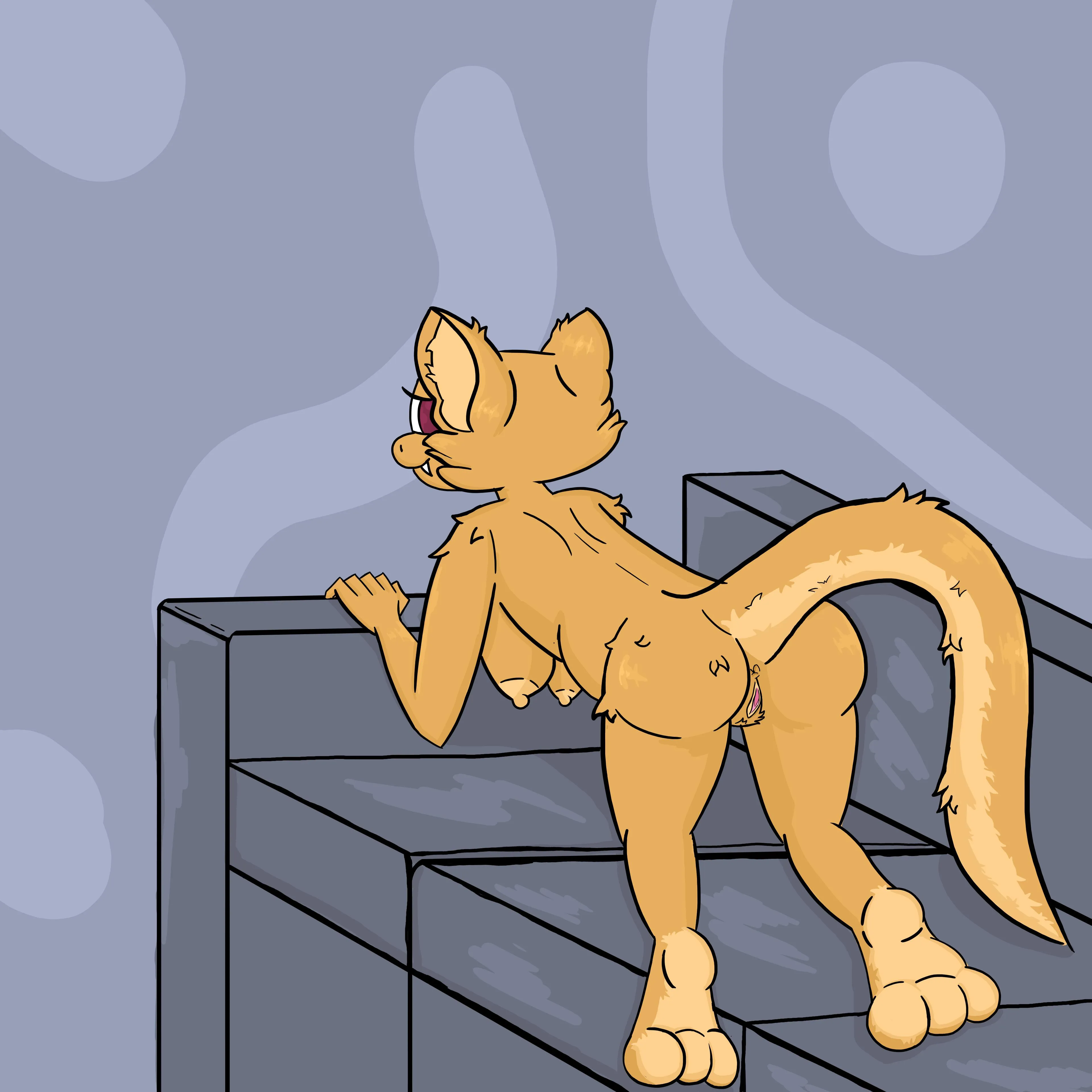 laying on the couch (me)