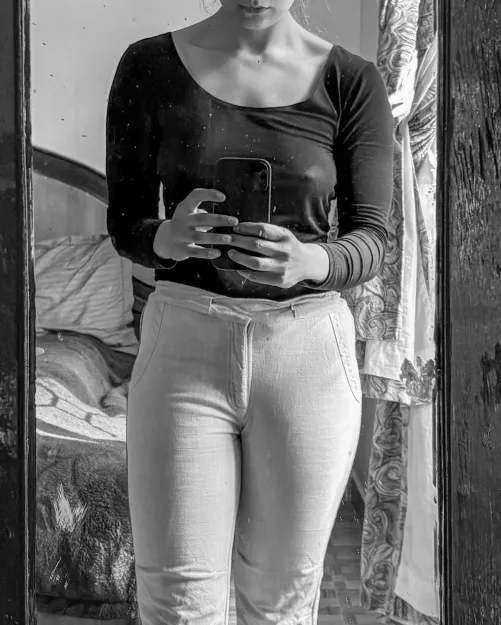 My ass presses firm against the cloth