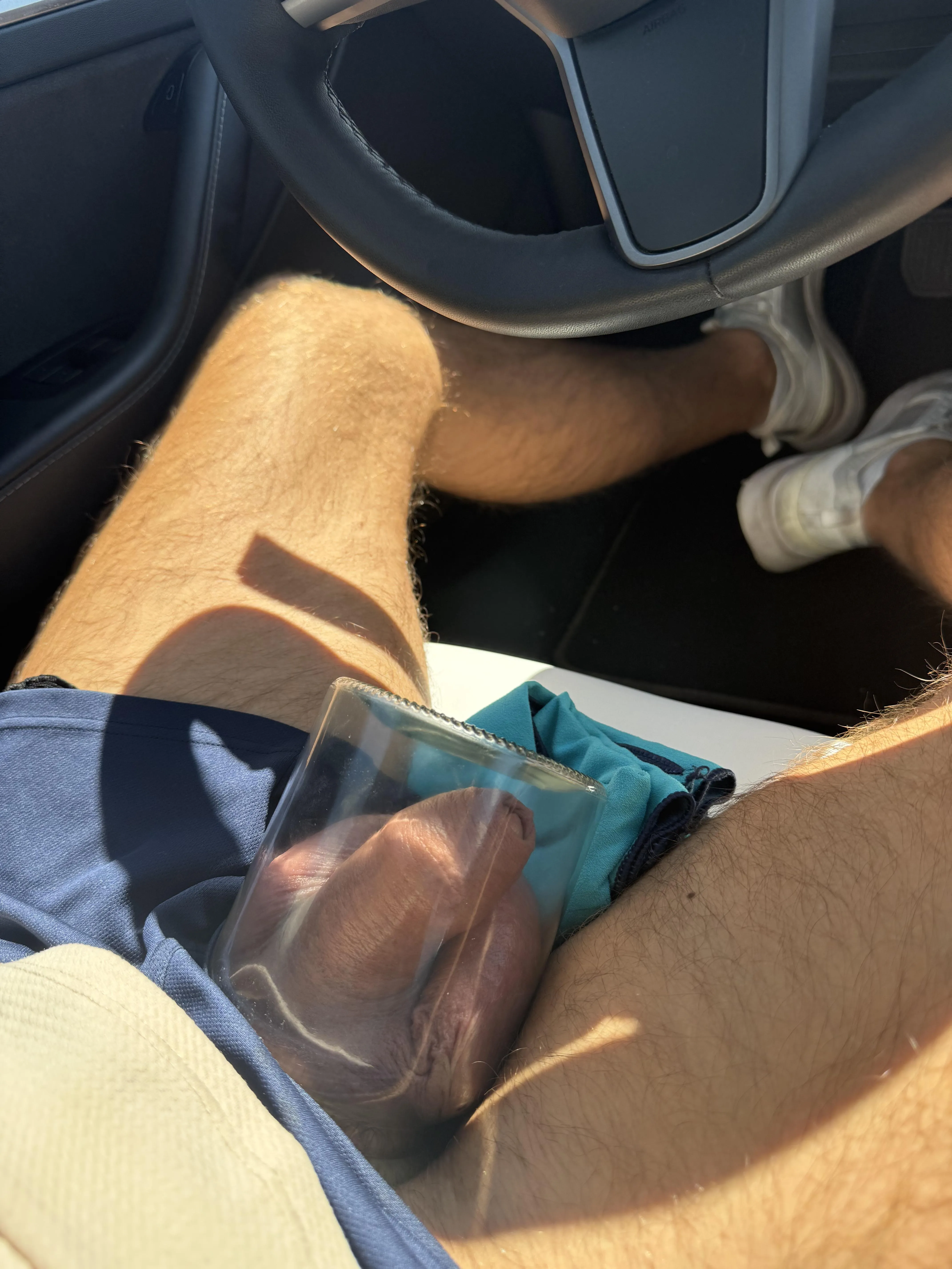 Pumping in the car. Driving through Europe, so will be some hours in the jar