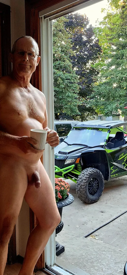 Enjoying my morning coffee