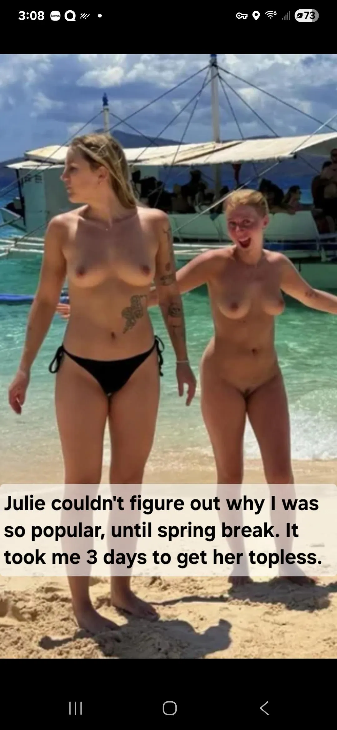 My friend's slutty ways.