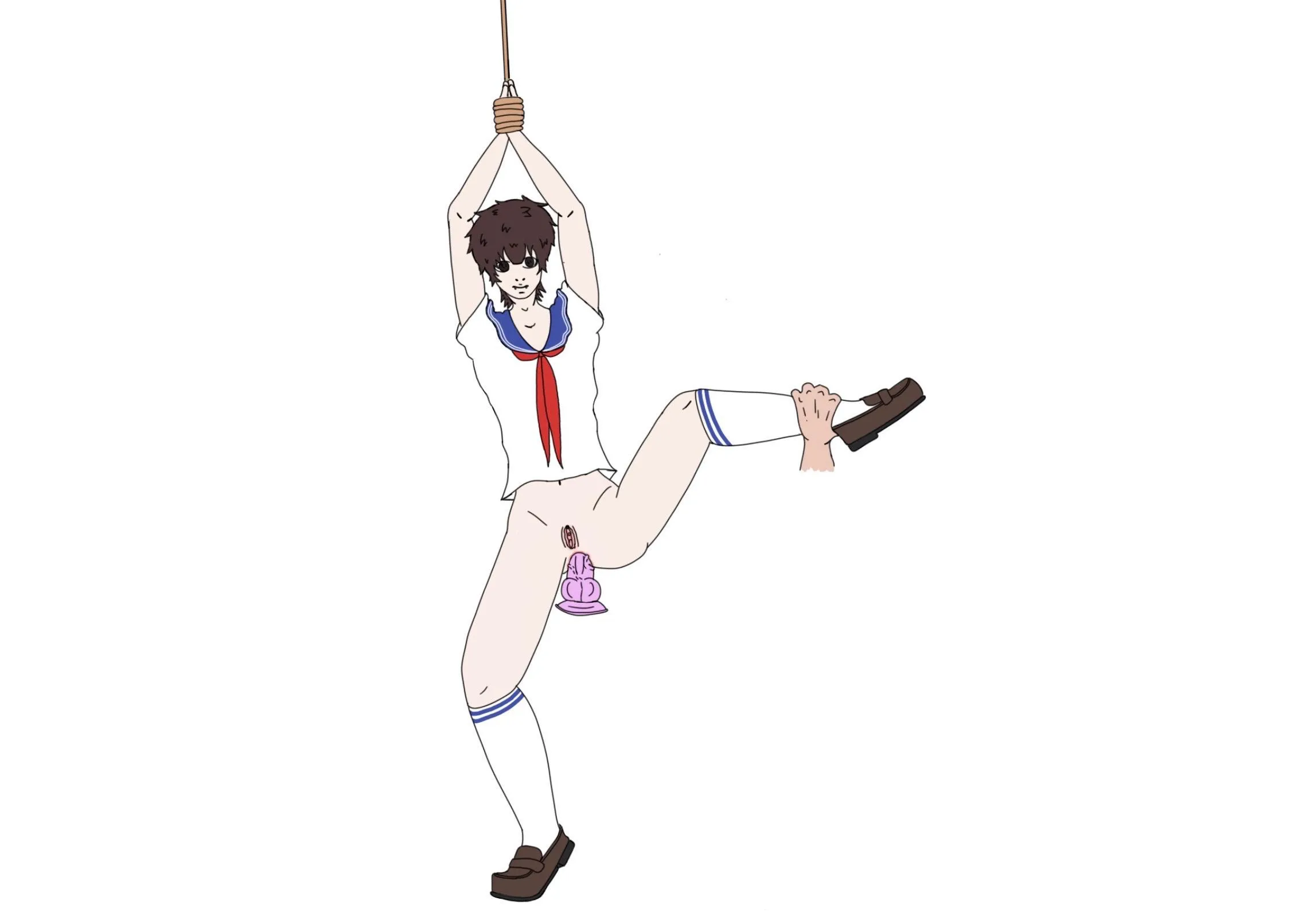 Pussy boy in uniform