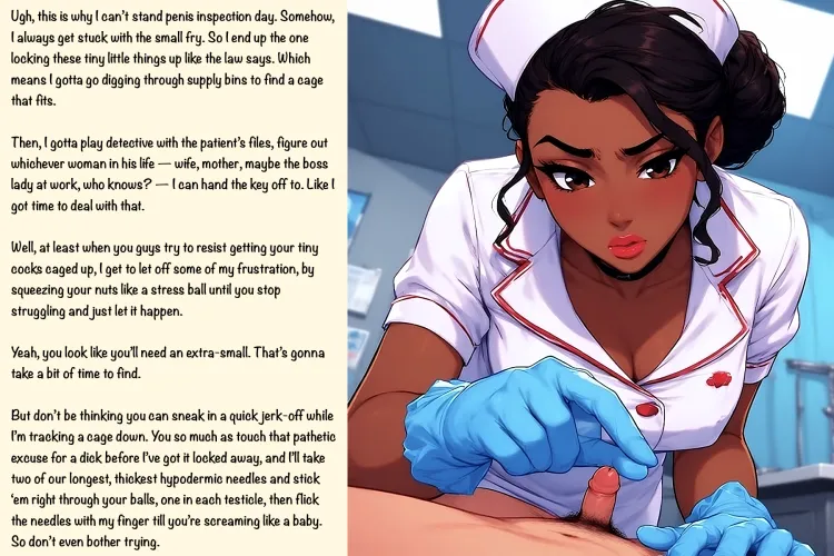 It's Penis Inspection Day at the clinic [AI Image] (punishment81 on ImageFap)