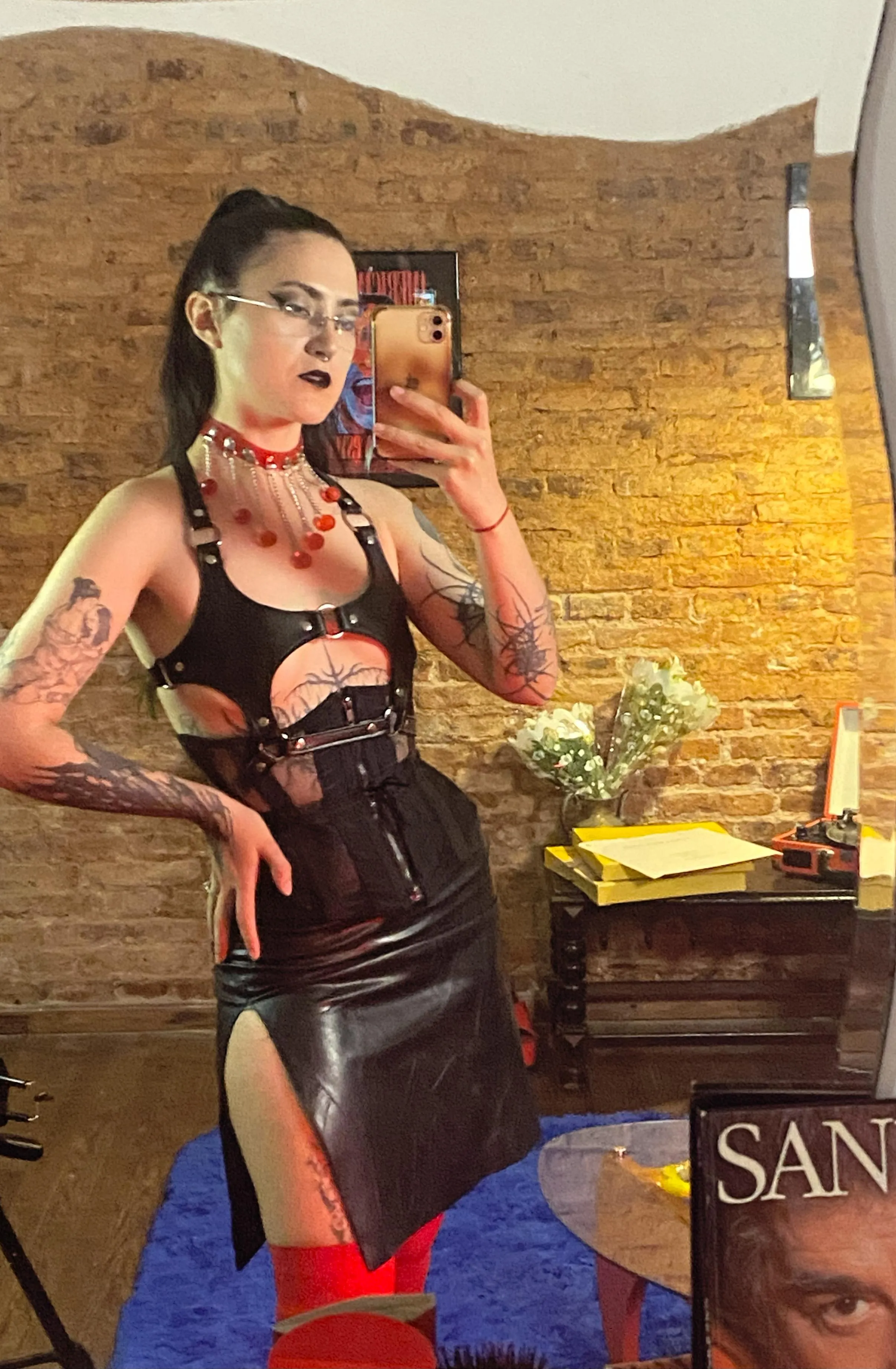 Leather skirt and Harness