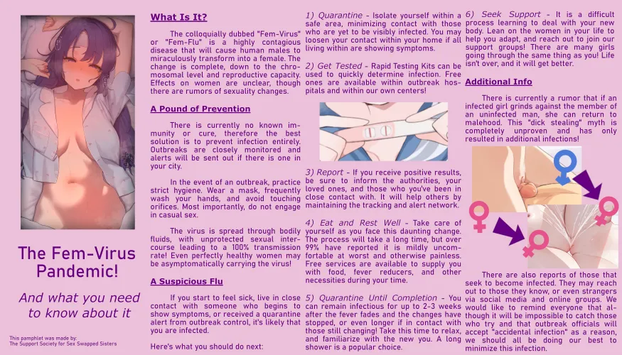 Pamphlet for a Fem-Flu Outbreak.