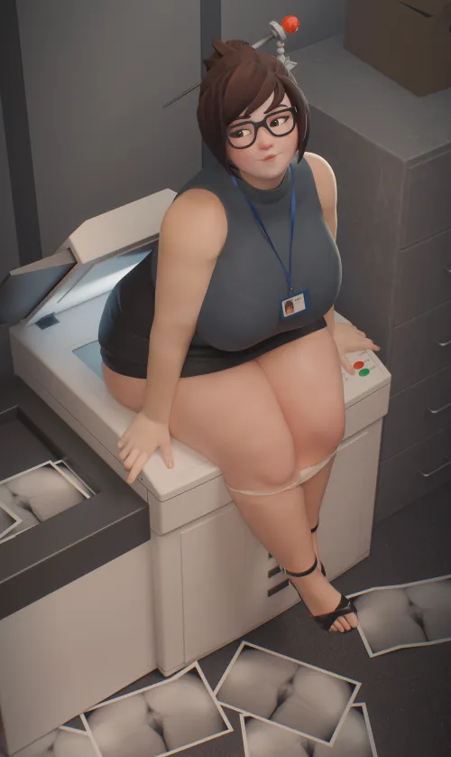 Mei making some copies (Fugtrup)