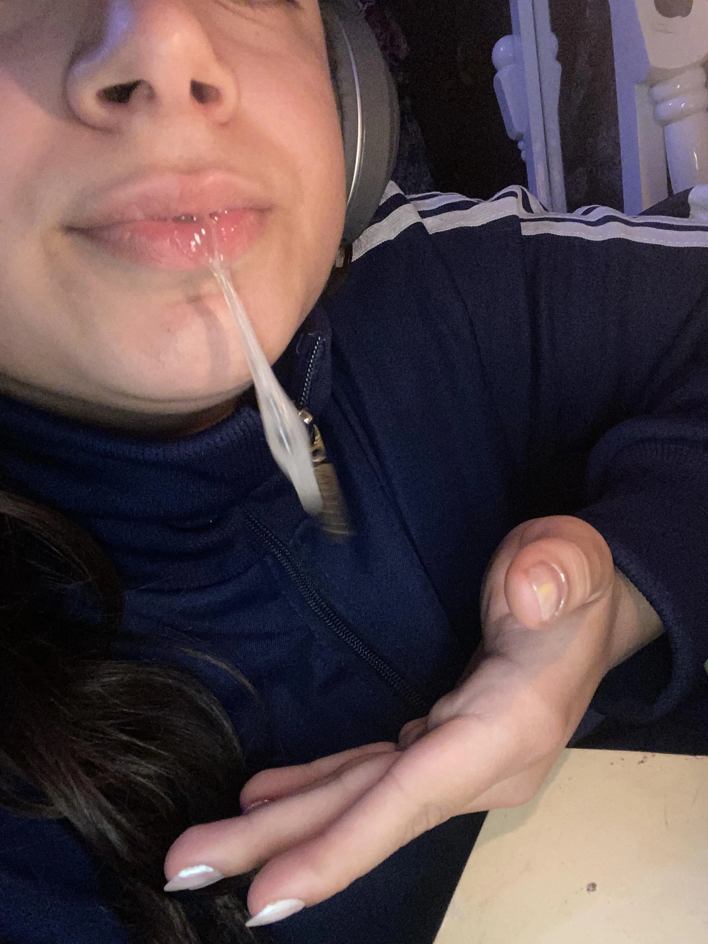 Your face is the perfect place to receive every drop of my saliva.