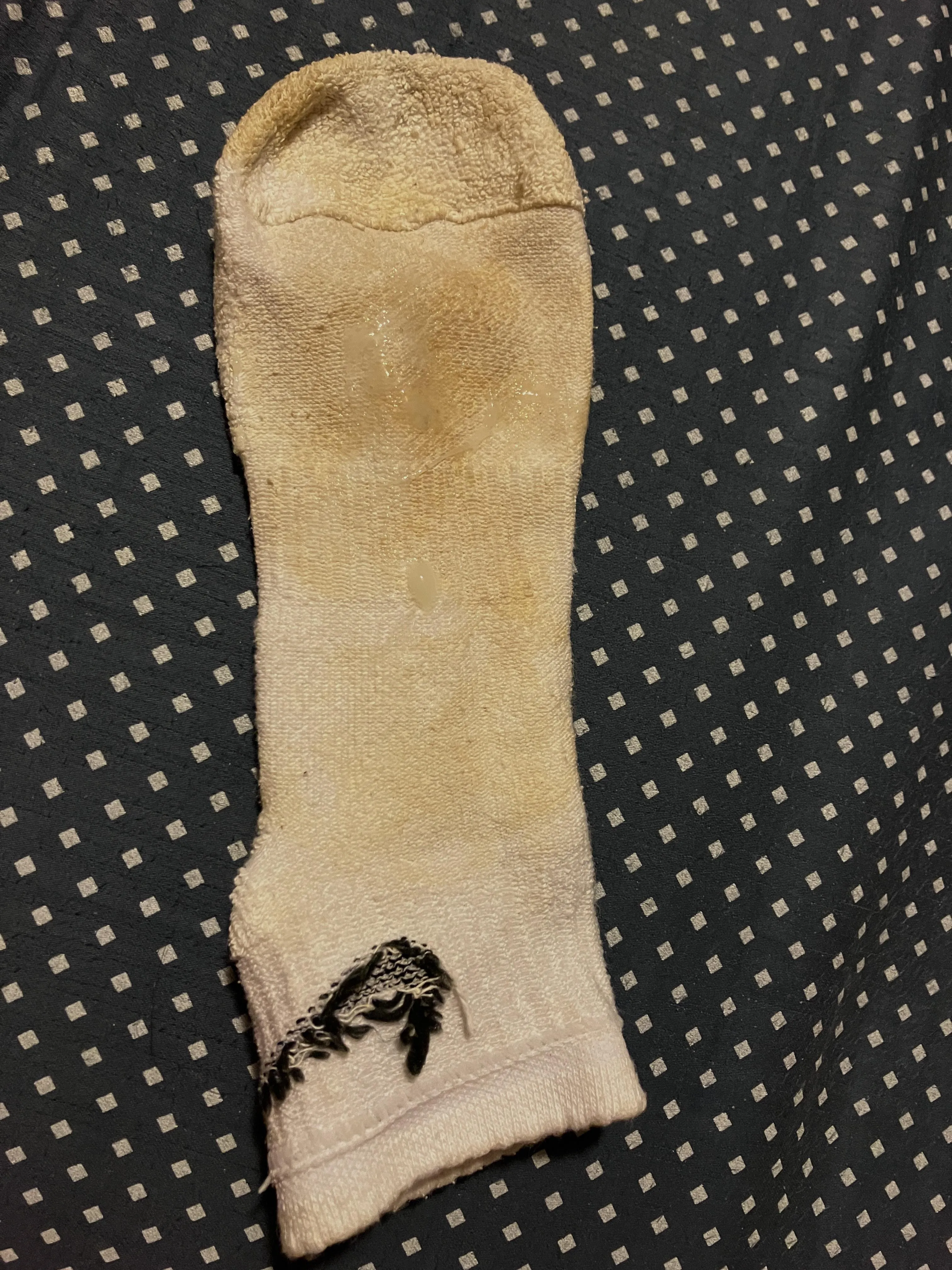 Already crusty and smelly