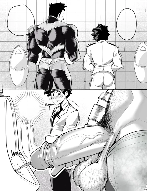 Deku looking at his penis (LeroyYoreel)