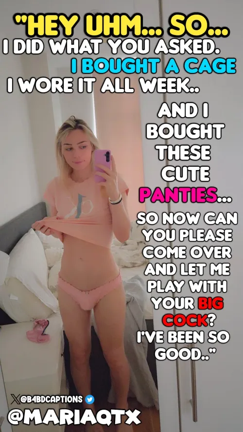 She wore her cage ALL week for her best friend..