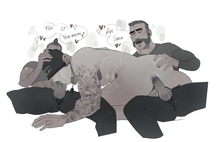 Simon gets spitroasted by Price and MacTavish (ChurchofPossum)