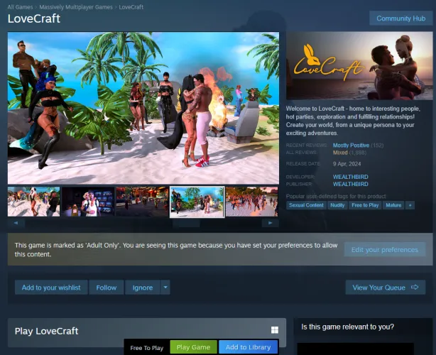 Best FTP erotic videogame adaptation of a writer ?