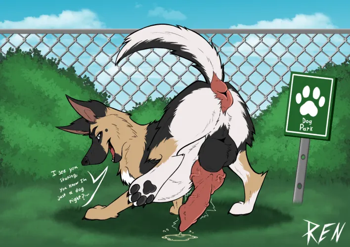 // Commission // Dog Park Show-Off (sashimiren) [M]