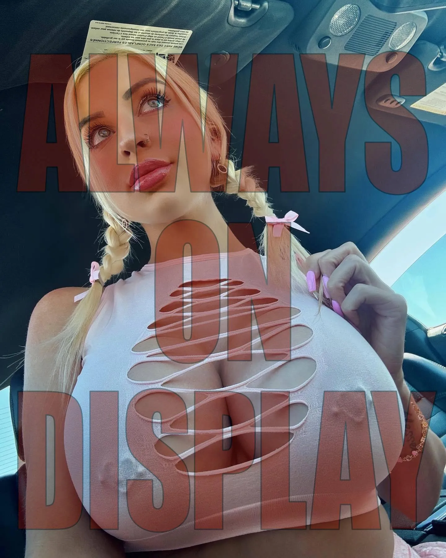 Good girls should always be putting themselves on display. Wear slutty and revealing outfits that show off your body.  Turn yourself into a walking advertisement for sex. Learn to love the male attention it brings you