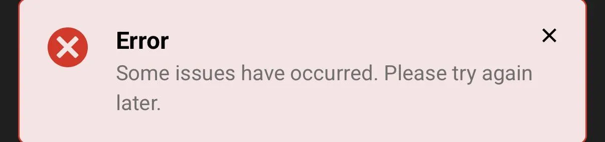 How do I fix this problem when I try sending a message on the website